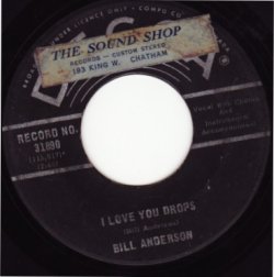 画像1: BILL ANDERSON . I LOVE YOU DROPS . GOLDEN GUITAR