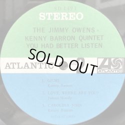 画像4: THE JIMMY OWENS- KENNY BARRON QUINTET / you had better listen