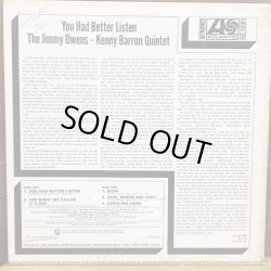 画像2: THE JIMMY OWENS- KENNY BARRON QUINTET / you had better listen