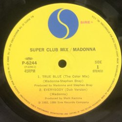 画像4: MADONNA / TRUE BLUE SUPER CLUB MIX  マドンナ - スーパー・クラブ・ミックス　ミニアルバム