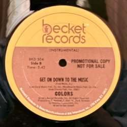 画像2: COLORS / GET ON DOWN TO THE MUSIC 12" E.P.  プロモ盤 