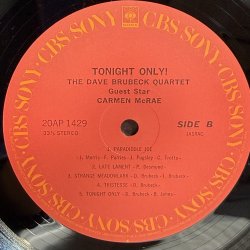 画像6: THE DAVE BRUBECK QUARTET & CARMEN McRAE / TONIGHT ONLY! 