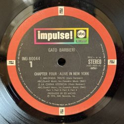 画像4: GATO BARBIERI / CHAPTER FOUR: ALIVE IN NEW YORK (LP) 