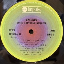 画像8: ジョン・コルトレーン・カルテット ~ JOHN COLTRANE QUARTET / バラード / BALLADS (LP) 