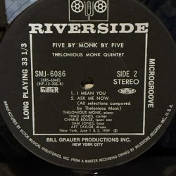 画像5: セロニアス・モンク ~ THELONIOUS MONK / ファイブ・バイ・モンク・バイ・ファイブ ~ FIVE BY MONK BY FIVE (LP) 