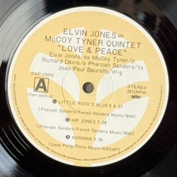 画像4: エルヴィン・ジョーンズ〜マッコイ・タイナー・クインテット ~ ELVIN JONES = McCOY TYNER QUINTET / ラヴ・アンド・ピース ~ LOVE & PEACE (LP) 