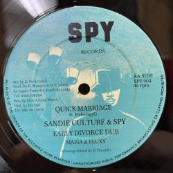 画像1: TONY REBEL & BIMBO / BROKEN HEART — SANDIE CULTURE & SPY / QUICK MARRIAGE (12")