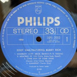 画像5: ズート・シムズ・フィーチャリング・バディ・リッチ ~ Zoot Sims Featuring Buddy Rich (LP)