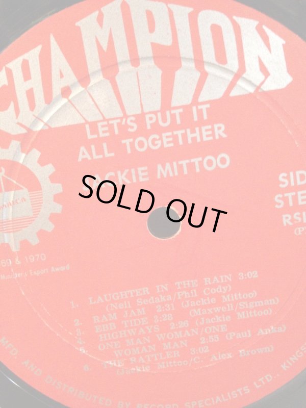 画像3: JACKIE MITTOO . LETS PUT IT ALL TOGETHER