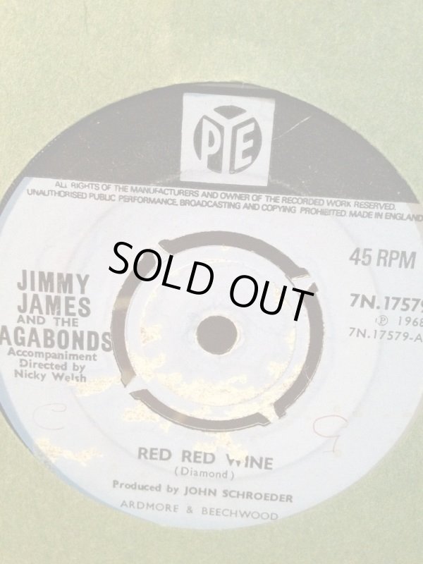 画像1: JIMMY JAMES AND THE VAGABONDS . RED RED WINE . WHO COULD BE LOVING YOU