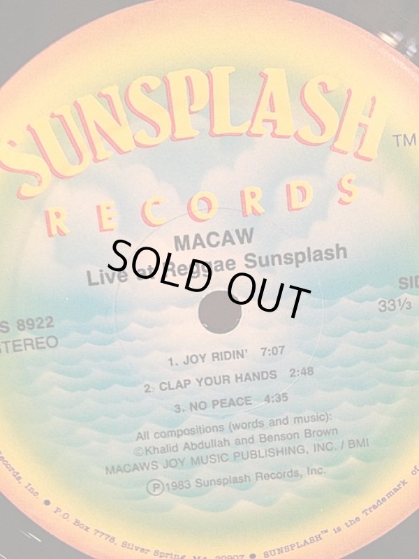 画像2: MACAW . LIVE AT REGGAE SUNSPLASH