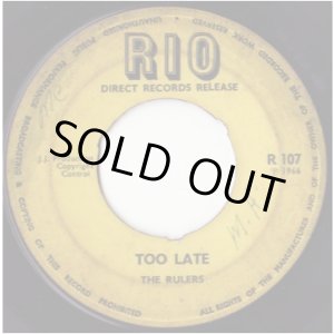画像: THE RULERS . TOO LATE . COPASETIC (Carl Dawkins)