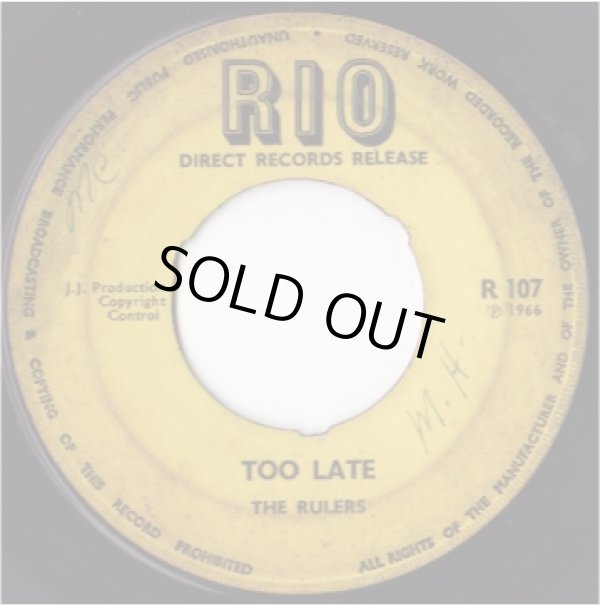 画像1: THE RULERS . TOO LATE . COPASETIC (Carl Dawkins)