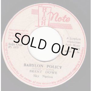画像: BRENT DOWE . BABYLON POLICY