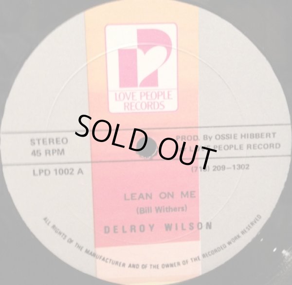 画像1: DELROY WILSON . LEAN ON ME / DEAN FRASER 