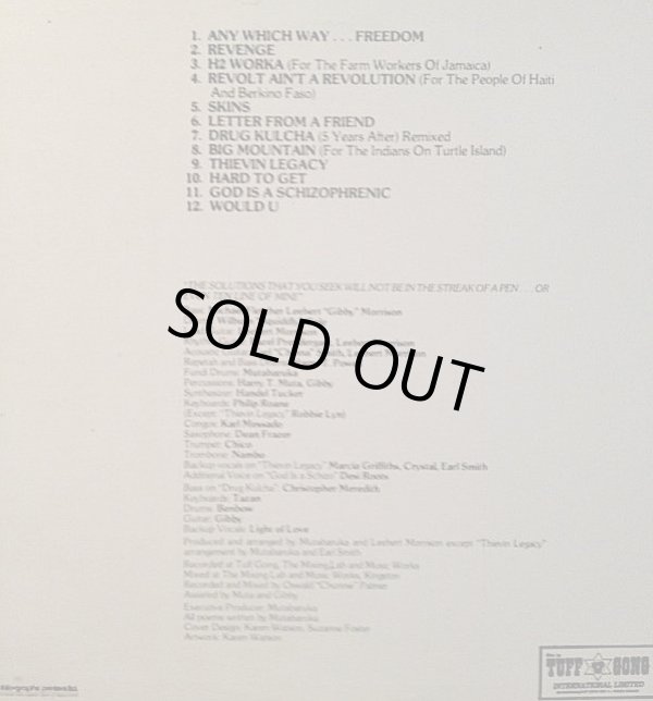 画像2: MUTABARUKA / ANY WHICH WAY..FREEDOM