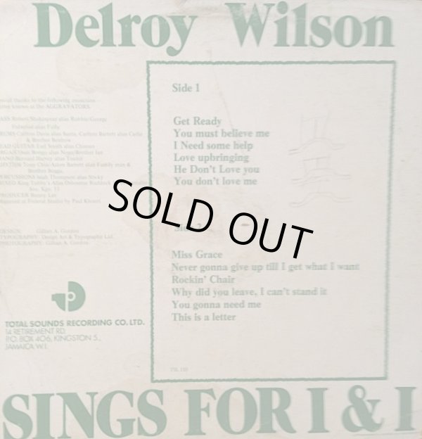 画像2: DELROY WILSON / SINGS FOR I AND I