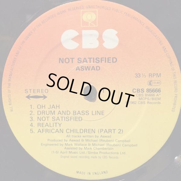 画像3: ASWAD / NOT SATISFILD