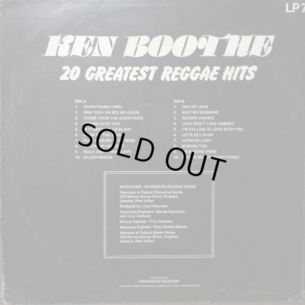 画像2: KEN BOOTHE / 20 GREATEST REGGAE HITS