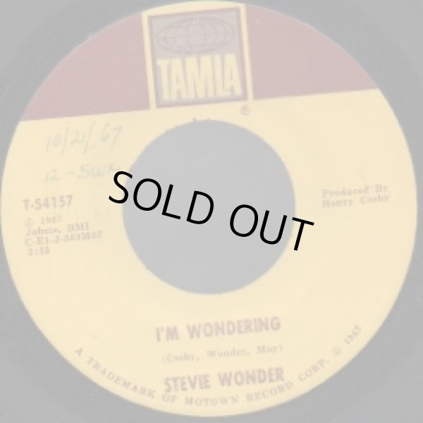 画像1: STEVIE WONDER / I'M WONDERLING . EVERY TIME I SEE YOU I GO WILD