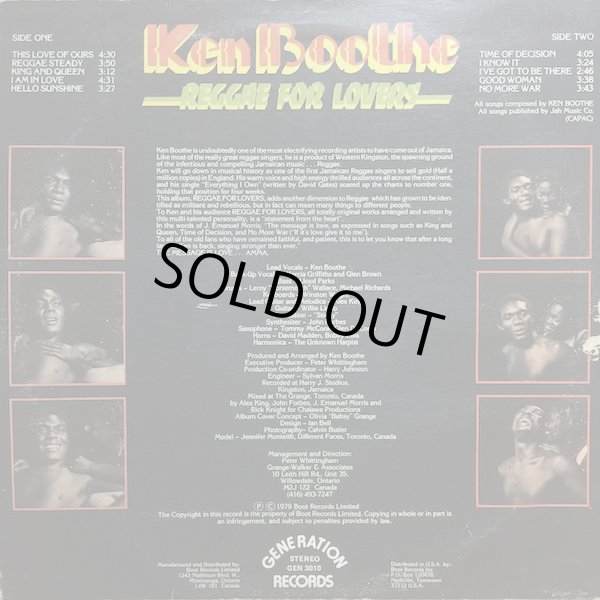 画像2: KEN BOOTHE / REGGAE FOR LOVERS