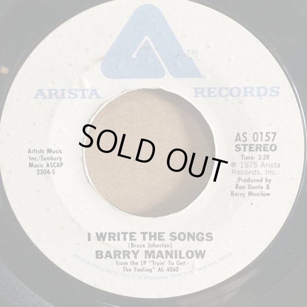 画像1: BARRY MANILOW / I WRITE THE SONGS . A NICE BOY LIKE ME