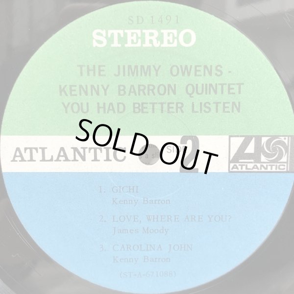 画像4: THE JIMMY OWENS- KENNY BARRON QUINTET / you had better listen
