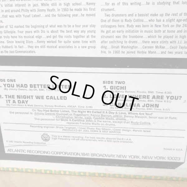 画像7: THE JIMMY OWENS- KENNY BARRON QUINTET / you had better listen