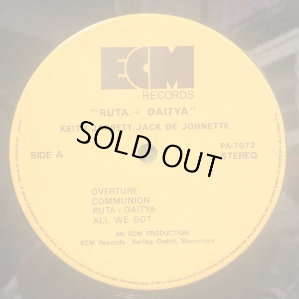 画像3: KEITH JARRETT JACK DE JOHNETTE / RUTA AND DAITYA