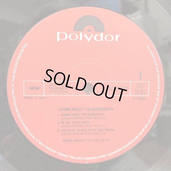 画像3: FRED WESLEY AND THE JB'S / DAMN RIGHT I AM SOMEBODY
