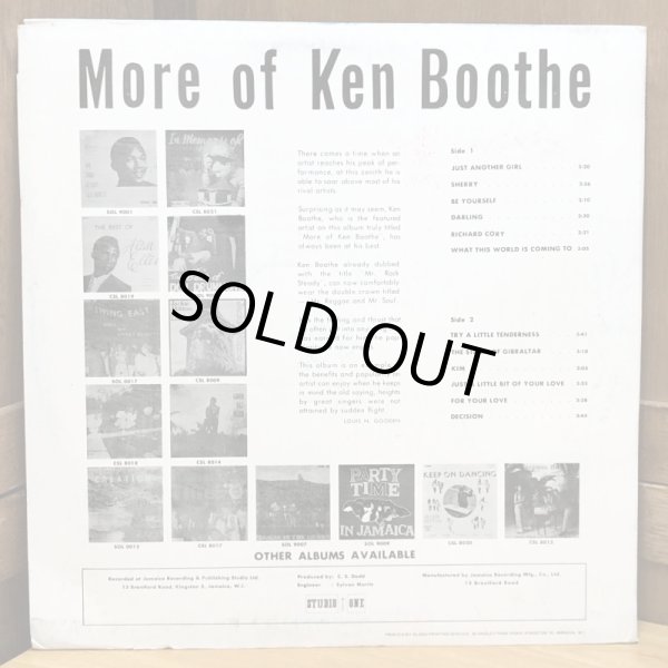 画像2: Ken Boothe / More of Ken Boothe