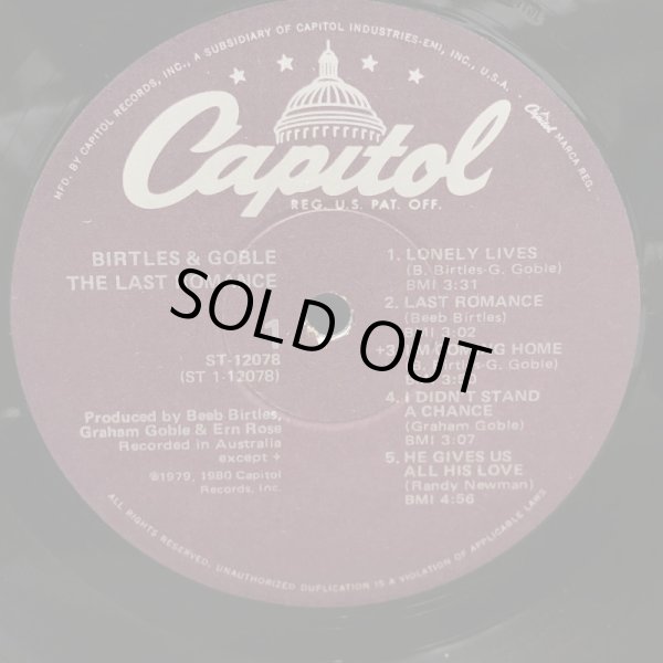 画像4: BIRTLES & GOBLE / THE LAST ROMANCE
