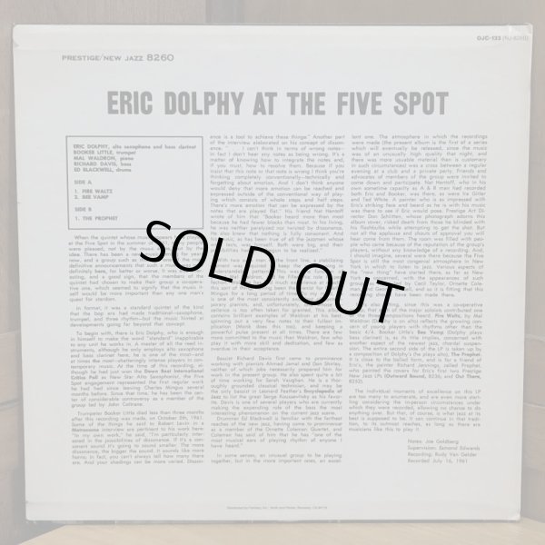 画像2: ERIC DOLPHY / AT THE FIVE SPOT Vol.1