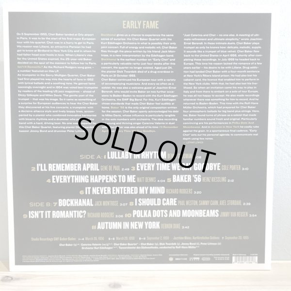 画像2: CHET BAKER / Early Chet: Chet Baker In Germany 1955-1959 Lost Tapes