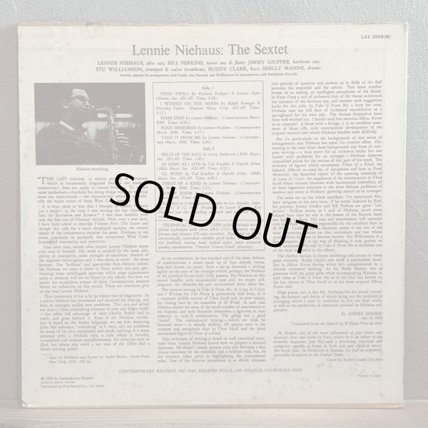 画像2: Lennie Niehaus / The Sextet 