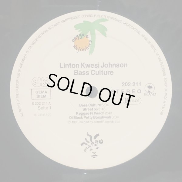 画像4: LINTON KWESI JOHNSON / BASS CULTURE