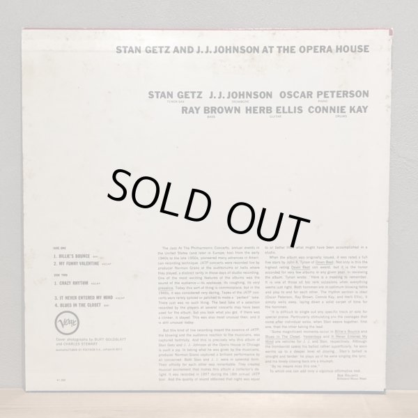 画像2: STAN GETZ AND J.J. JOHNSON / AT THE OPERA HOUSE