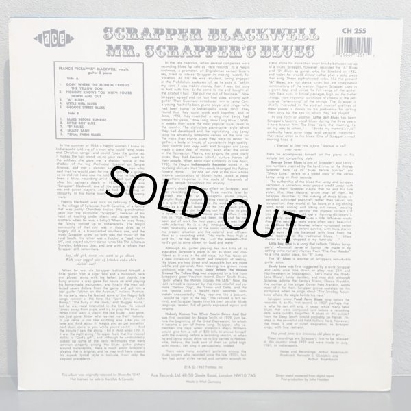画像2: SCRAPPER BLACKWELL / MR. SCRAPPER'S BLUES