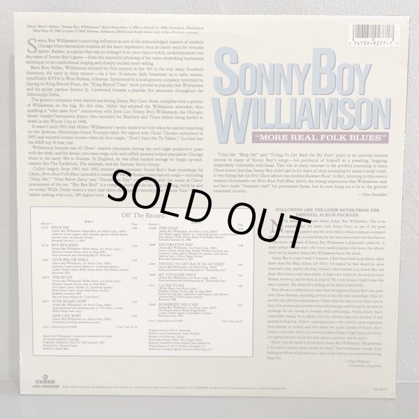 画像2: sonny boy williamson / MORE REAL FOLK BLUES