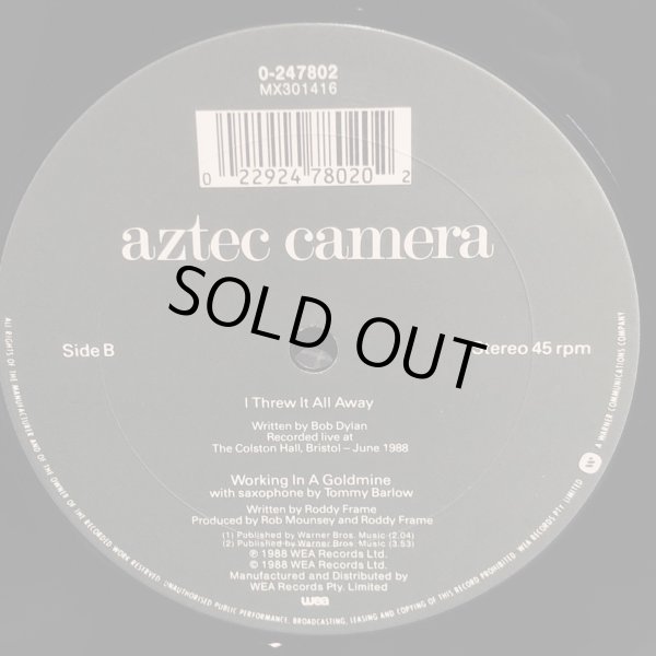 画像5: aztec camera / WORKING IN A GOLDMINE 12" E.P. PROMO盤