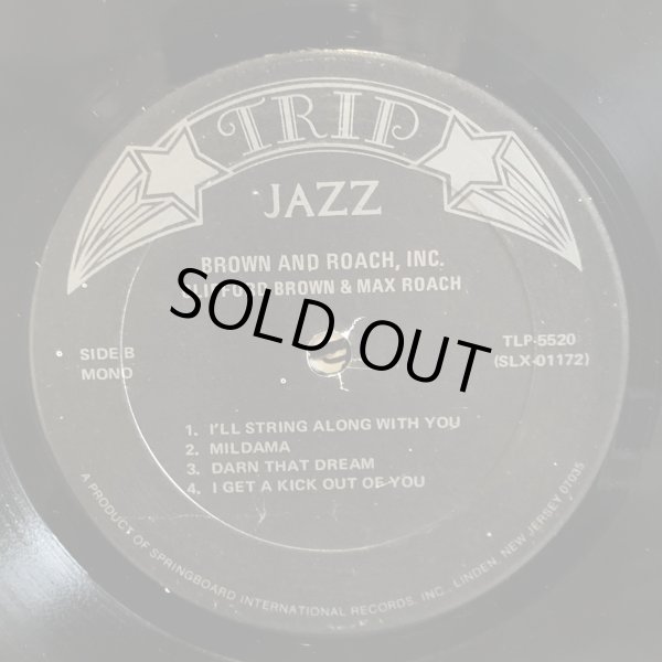 画像4: CLIFFORD BROWN & MAX ROACH / BROWN AND ROACH INCORPORATED