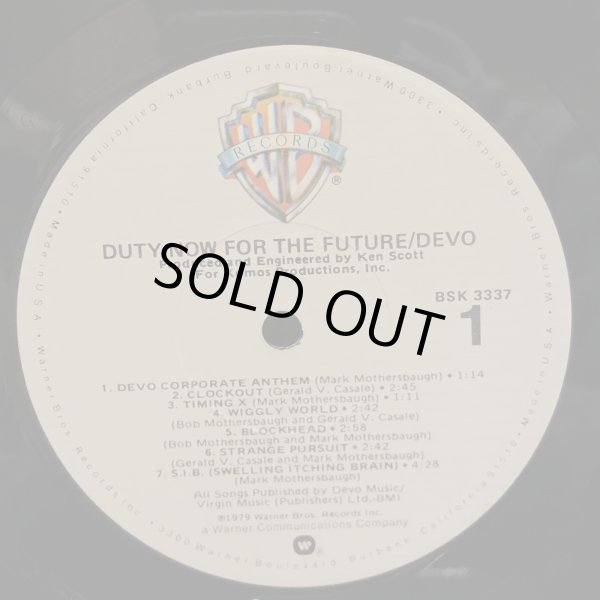 画像7: DEVO / DUTY NOW FOR THE FUTURE