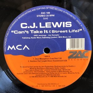 画像: C.J. LEWIS / Can't Take It (Street Life)  12" E.P.