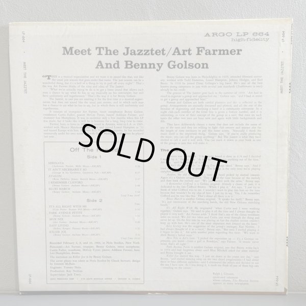 画像2: ART FARMER - BENNY GOLSON / MEET THE JAZZTET 