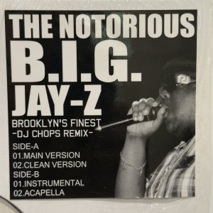 画像:  THE NOTORIOUS B.I.G. JAY-Z / BROOKLYN'S FINEST -DJ CHOPS REMIX- 12" E.P.