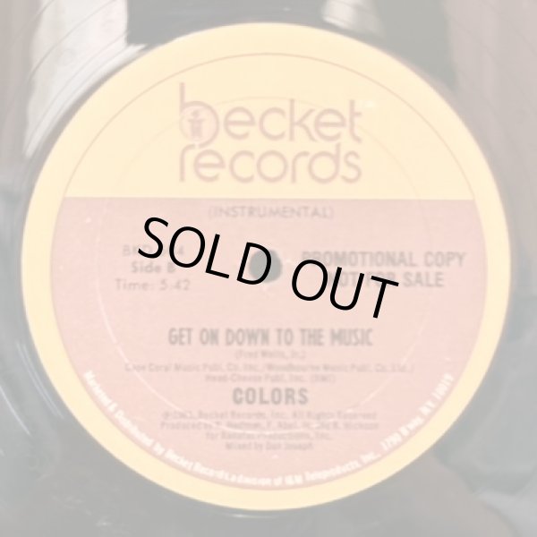 画像2: COLORS / GET ON DOWN TO THE MUSIC 12" E.P.  プロモ盤 