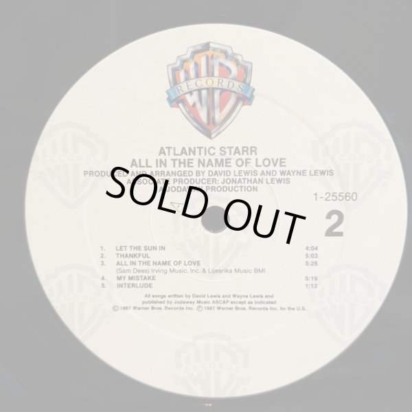 画像6: ATLANTIC STARR / ALL IN THE NAME OF LOVE 