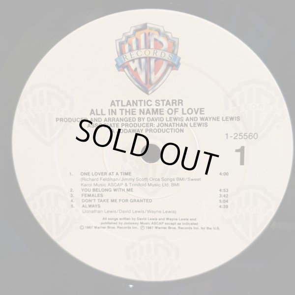 画像5: ATLANTIC STARR / ALL IN THE NAME OF LOVE 