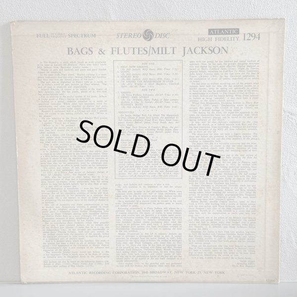 画像2: MILT JACKSON / BAGS & FLUTES 