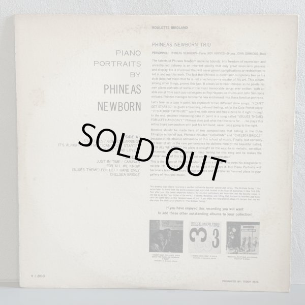 画像2: PHINEAS NEW BORN JR. / PIANO PORTRAITS BY PHINEAS NEWBORN 